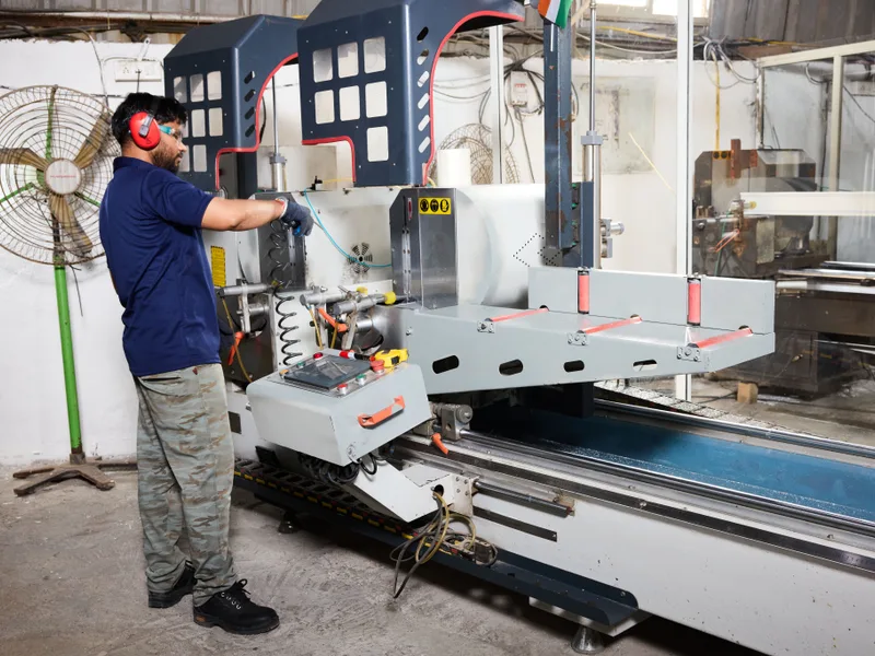 Advanced CNC routing center for complex architectural panels.