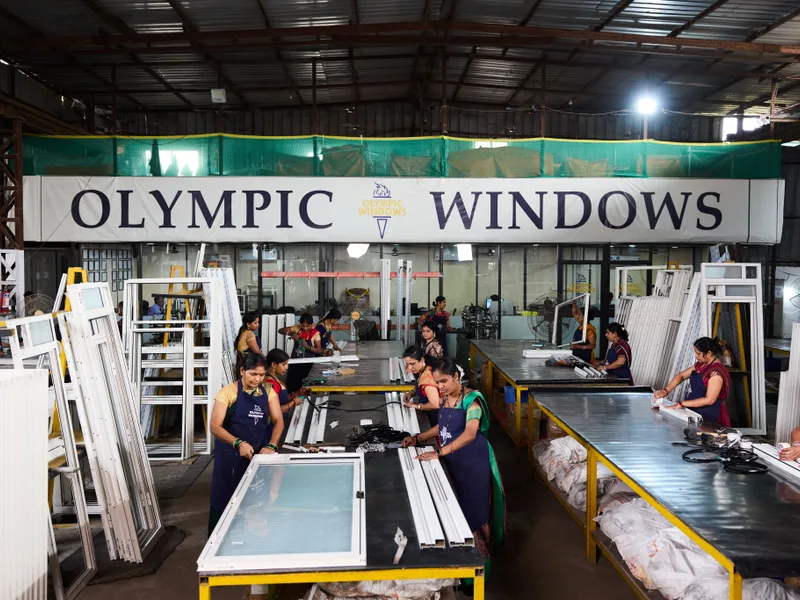 Raw aluminum profile extrusion storage and logistics racks.